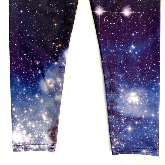 Lotus Galaxy Leggings Stars & Space Pattern Kids Medium - Picture 4 of 6